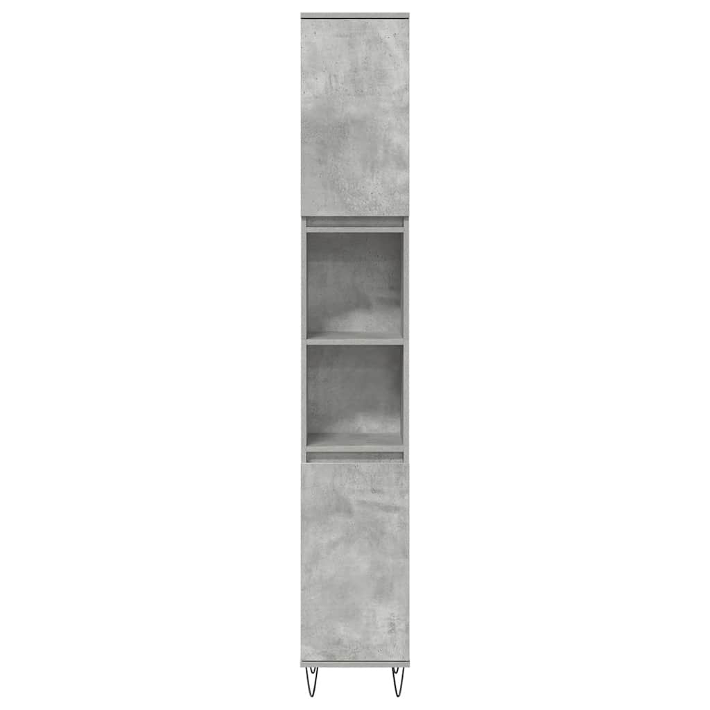 Set Mobili da Bagno 3 pz Grigio Cemento in Legno Multistrato - immagine 4