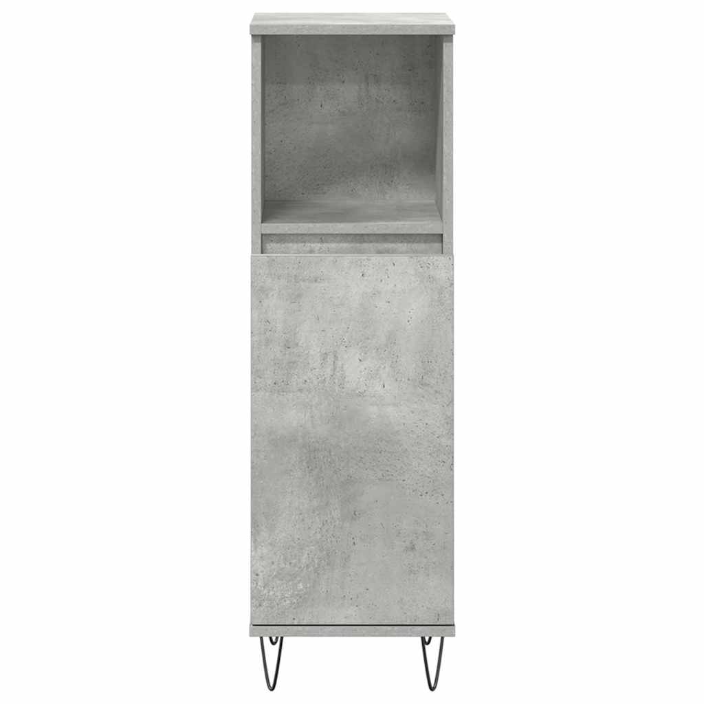 Set Mobili da Bagno 3 pz Grigio Cemento in Legno Multistrato - immagine 6