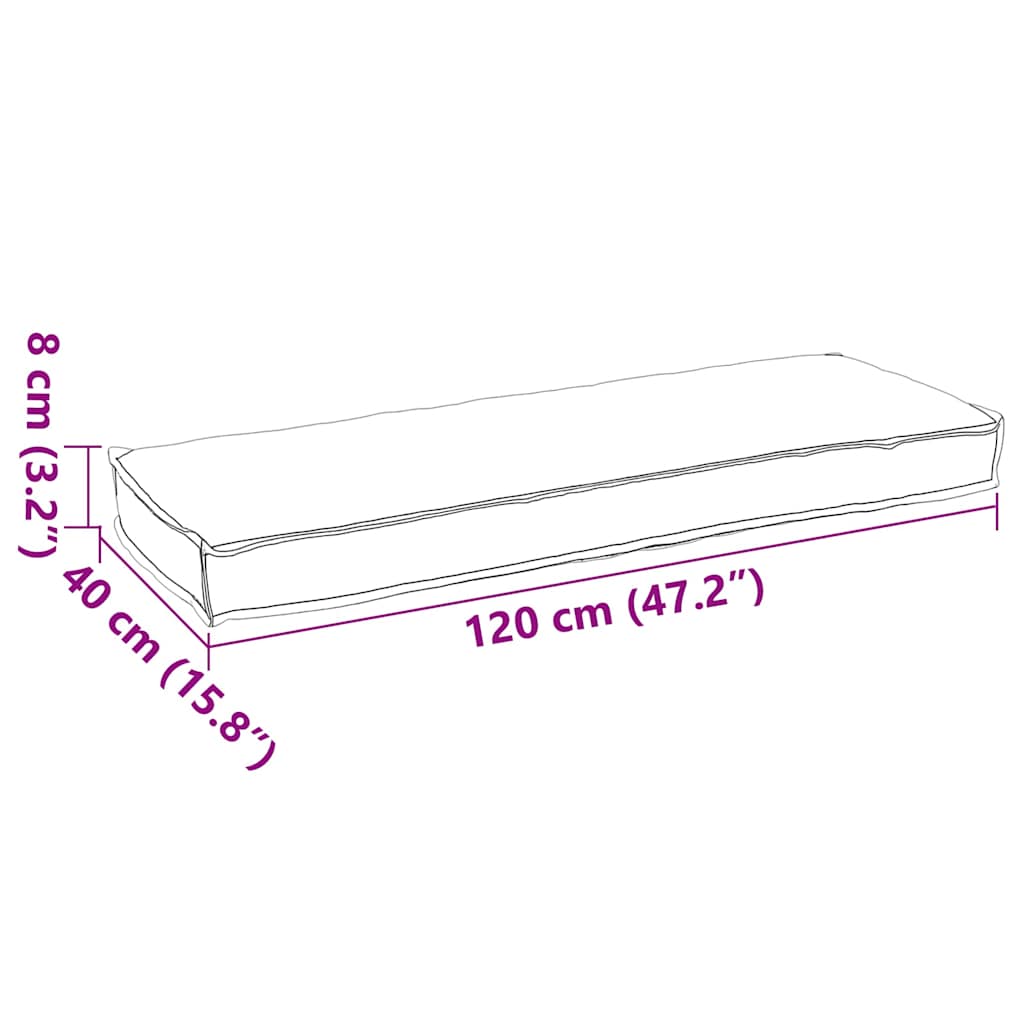 Cuscino Antracite 120 x 40 x 8 cm Tessuto Oxford - immagine 7