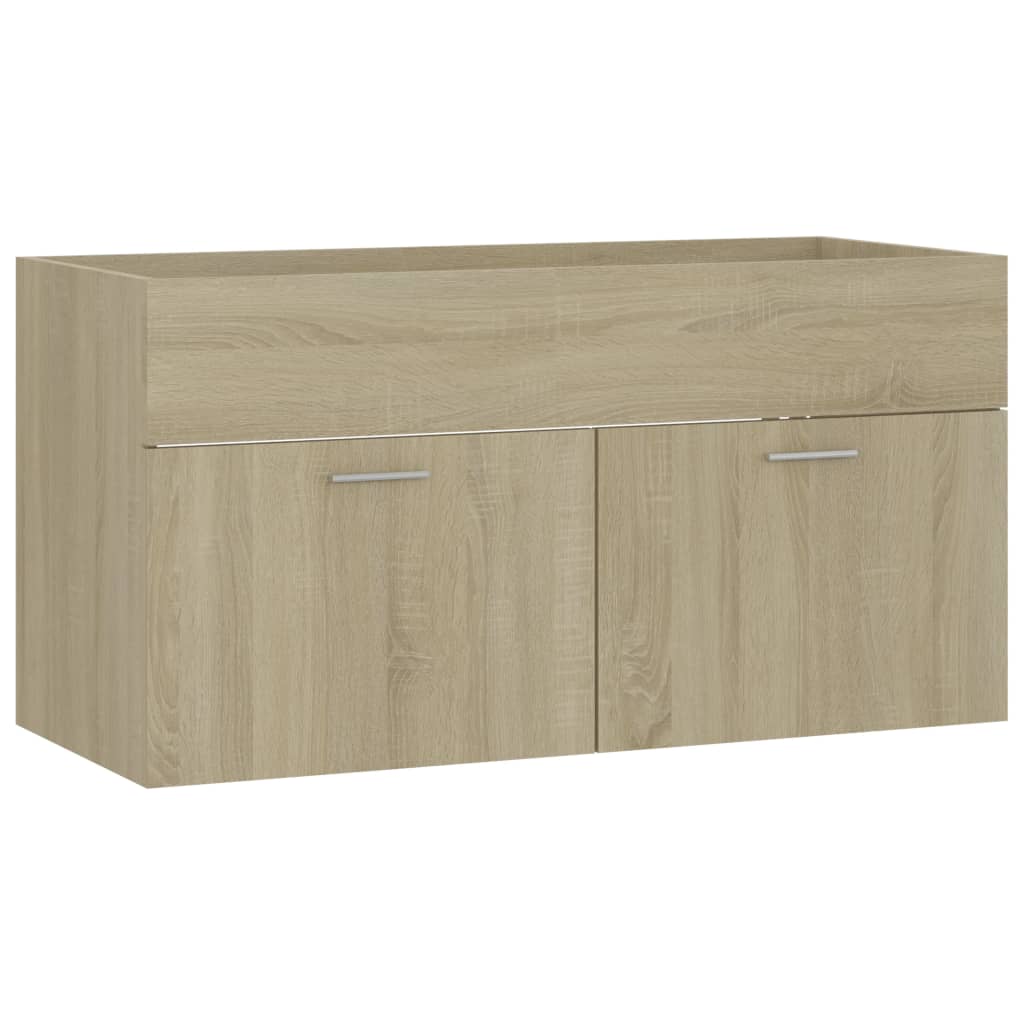 Mobile Sottolavabo Rovere Sonoma 90x38,5x46cm Legno Multistrato - immagine 2