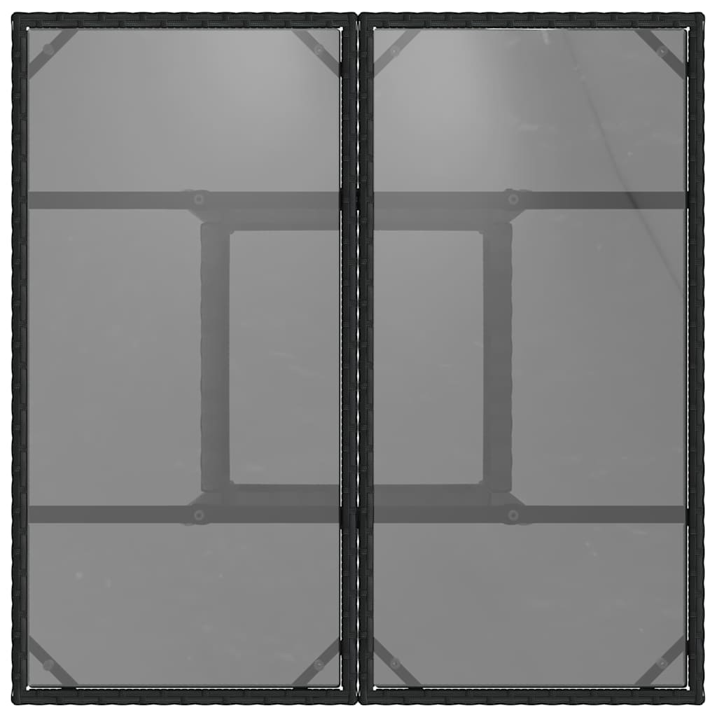 Set da Pranzo per Giardino 3 pcs Grigio polyrattan - immagine 8