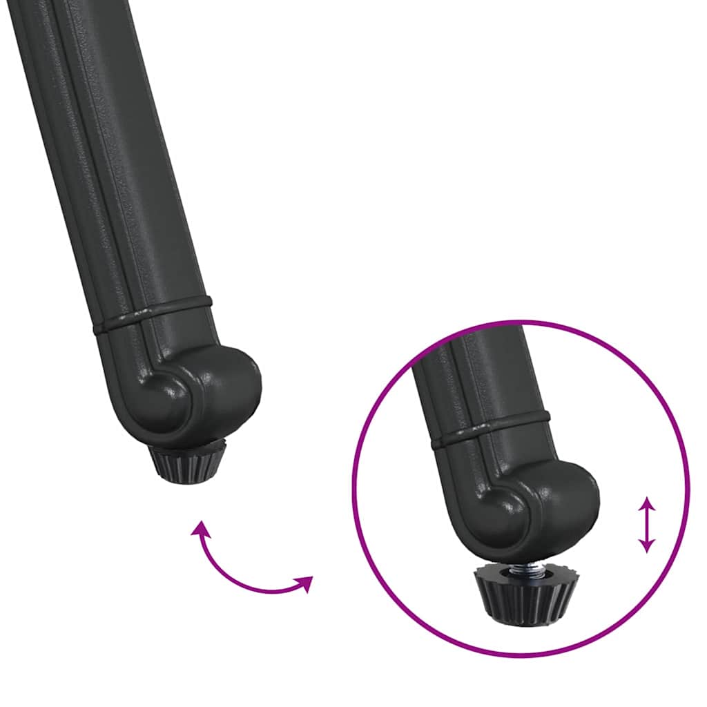 Sedia da Giardino 2 pcs Nero 55 x 56.5 x 91cm Alluminio - immagine 9