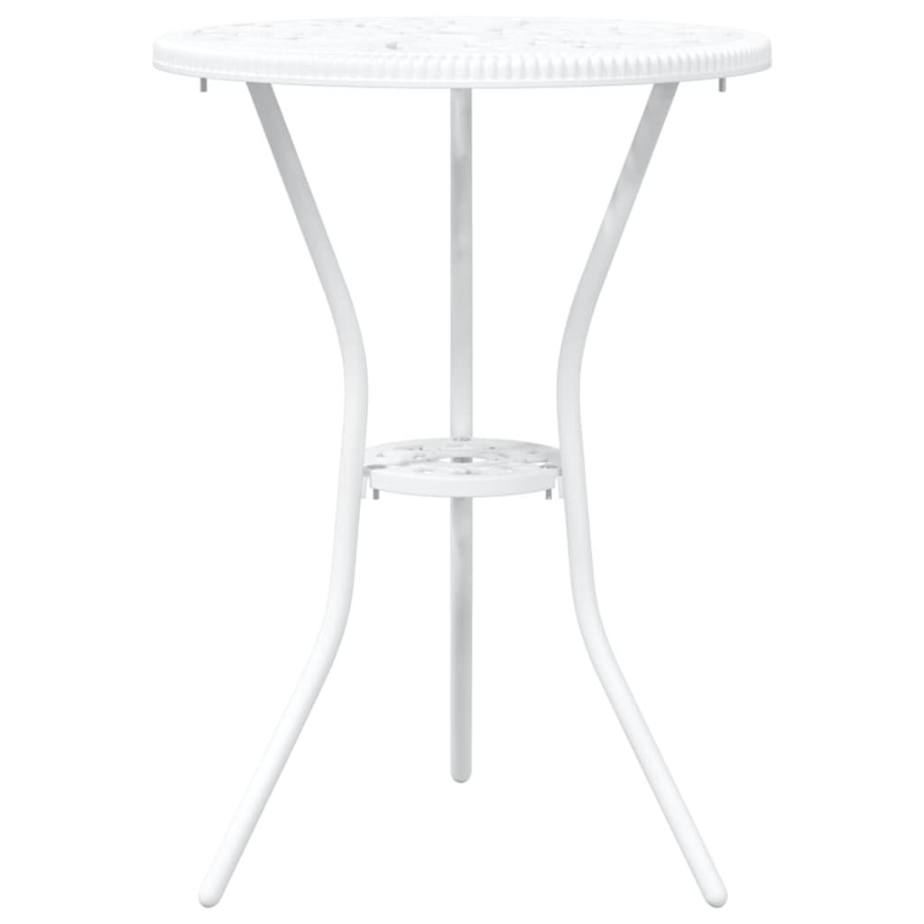 Set Bistro da Giardino 3 pcs Bianco Alluminio - immagine 5