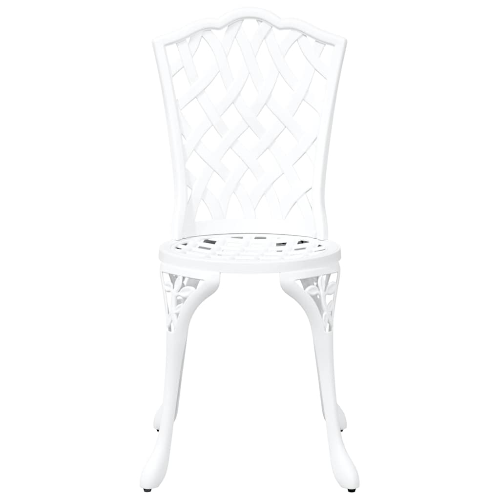 Set Bistro da Giardino 3 pcs Bianco Alluminio - immagine 7