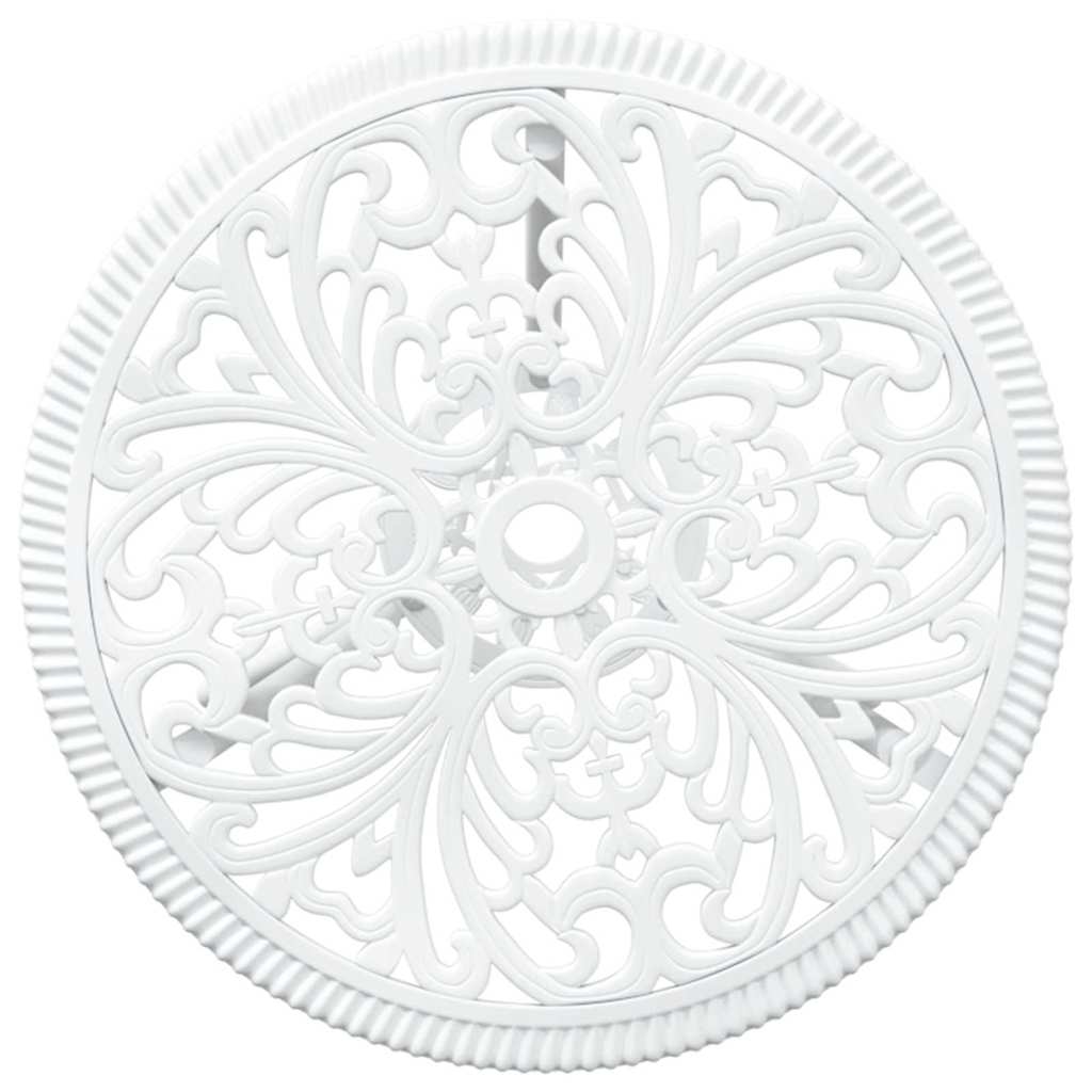 Set Bistro da Giardino 3 pcs Bianco Alluminio - immagine 8