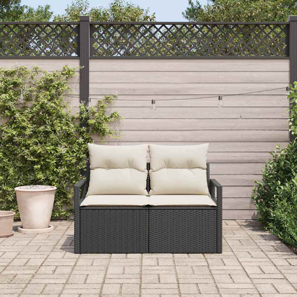 Divano da giardino con cuscino 120 x 62 x 69 cm. polyrattan - immagine 3