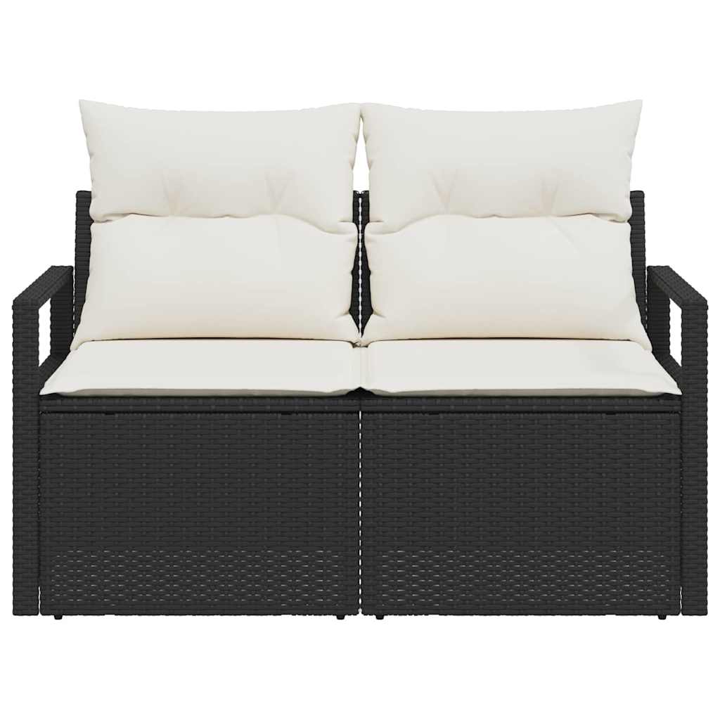 Divano da giardino con cuscino 120 x 62 x 69 cm. polyrattan - immagine 5