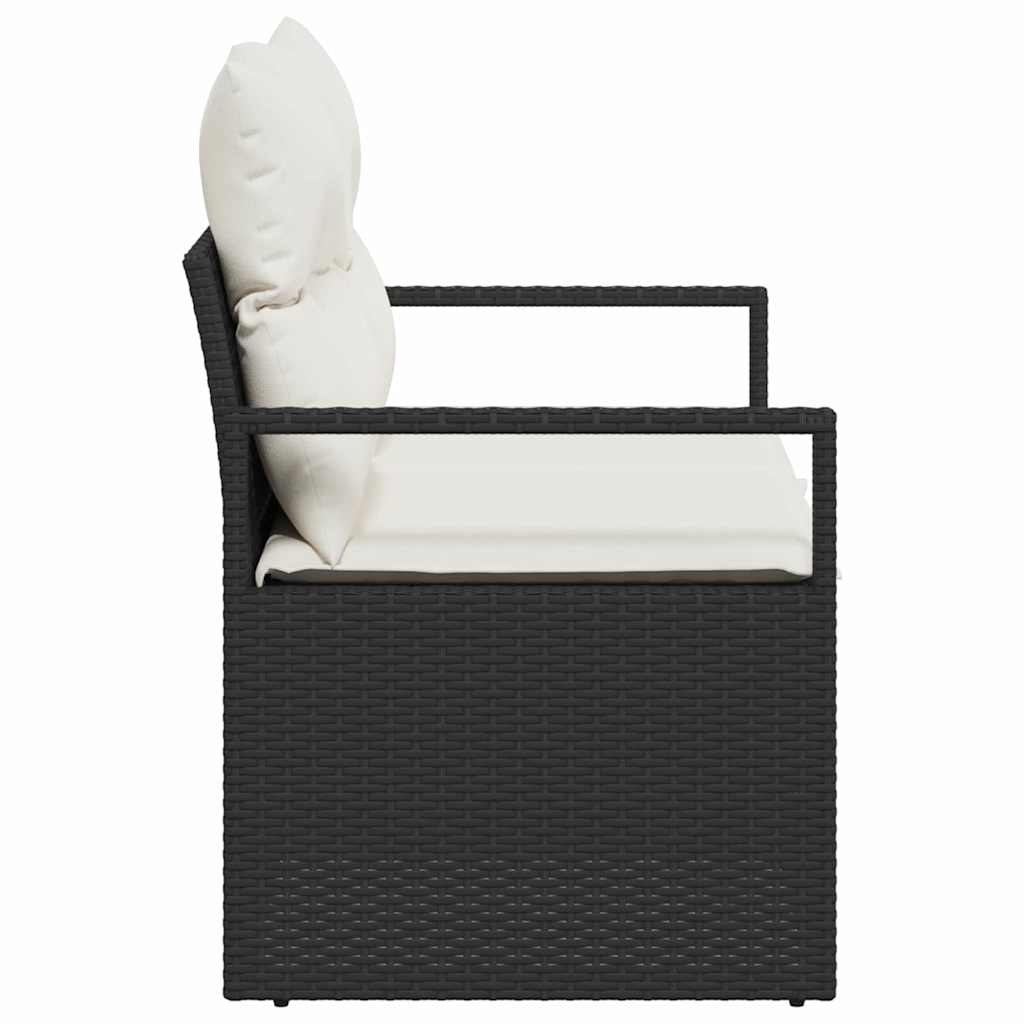 Divano da giardino con cuscino 120 x 62 x 69 cm. polyrattan - immagine 6