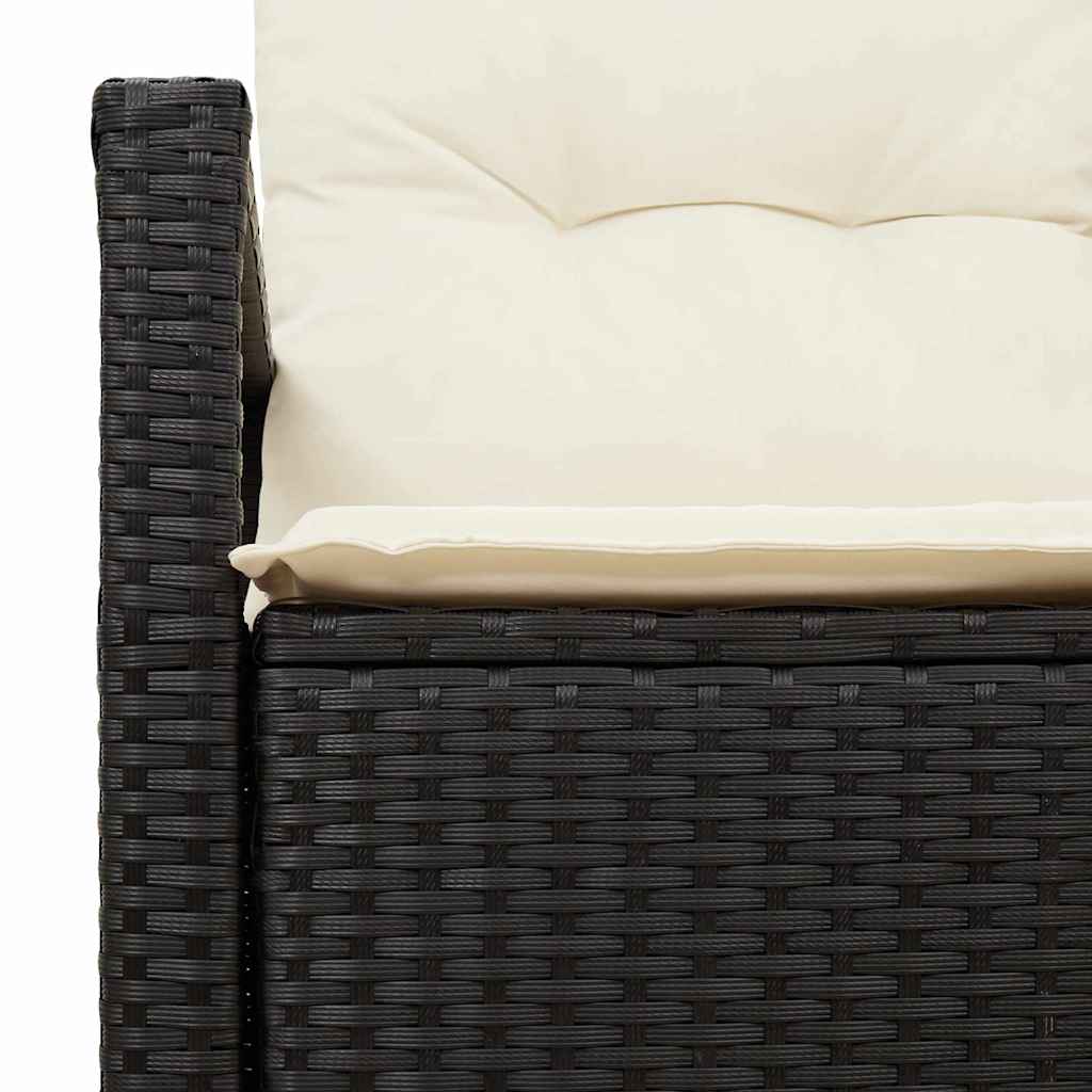 Divano da giardino con cuscino 120 x 62 x 69 cm. polyrattan - immagine 7