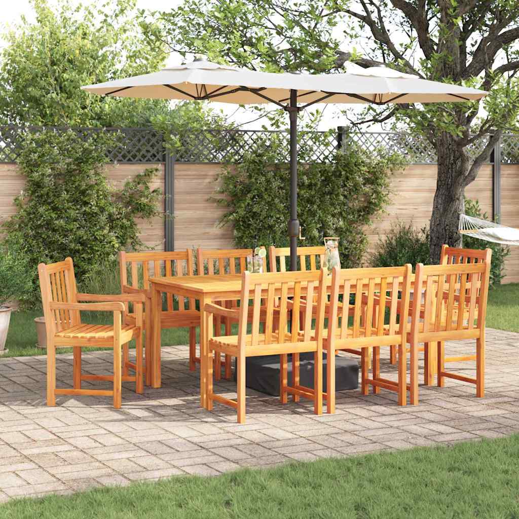 Set da Pranzo per Giardino 7 pcs Marrone