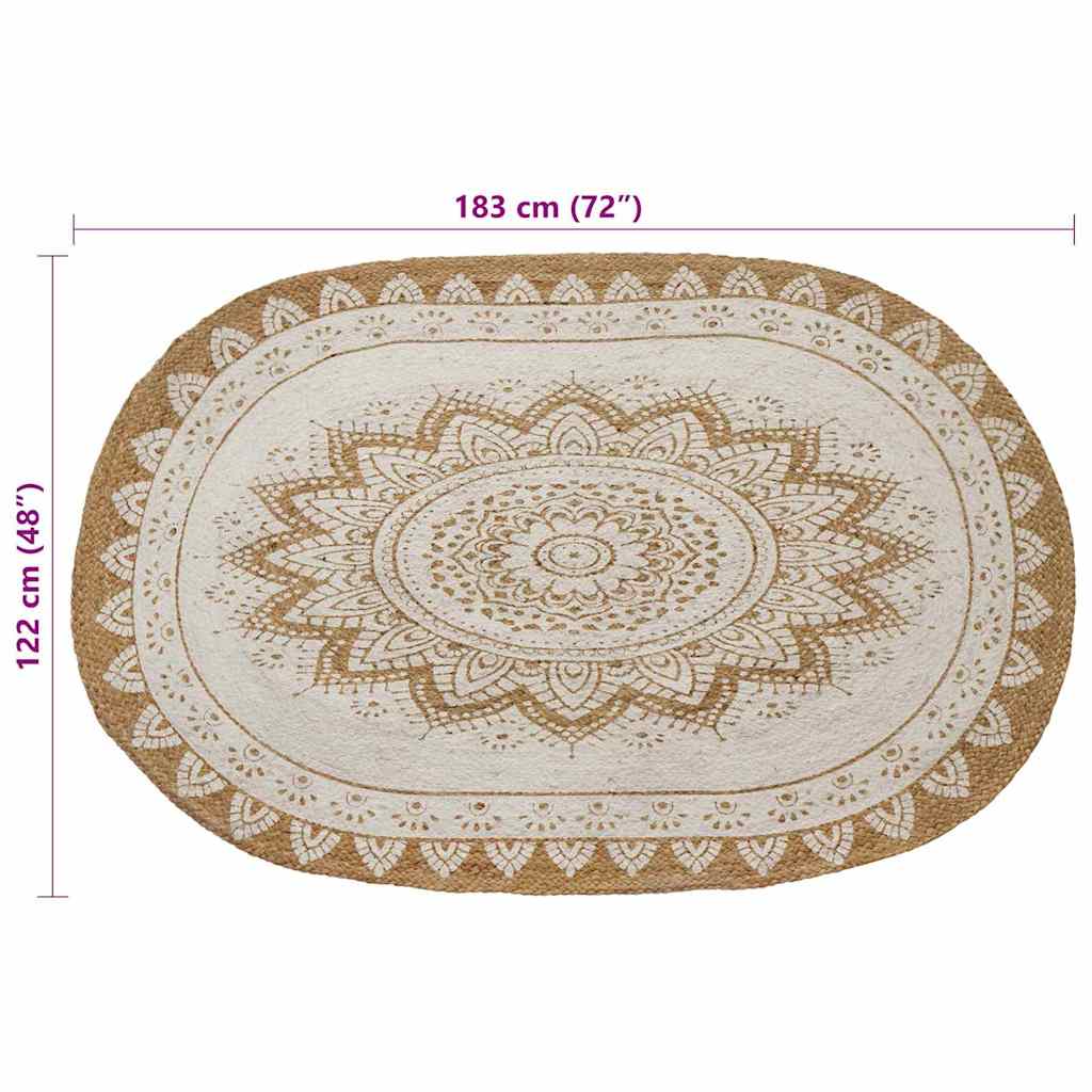 Tappeto Marrone 100 x 152 cm Juta - immagine 7