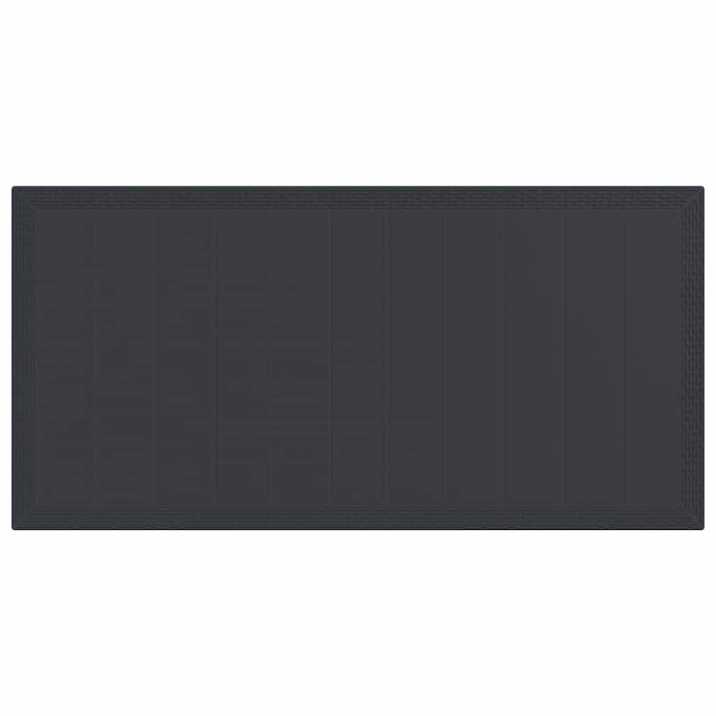 Set da Pranzo per Giardino 9 pcs Antracite Rattan Polt - immagine 6