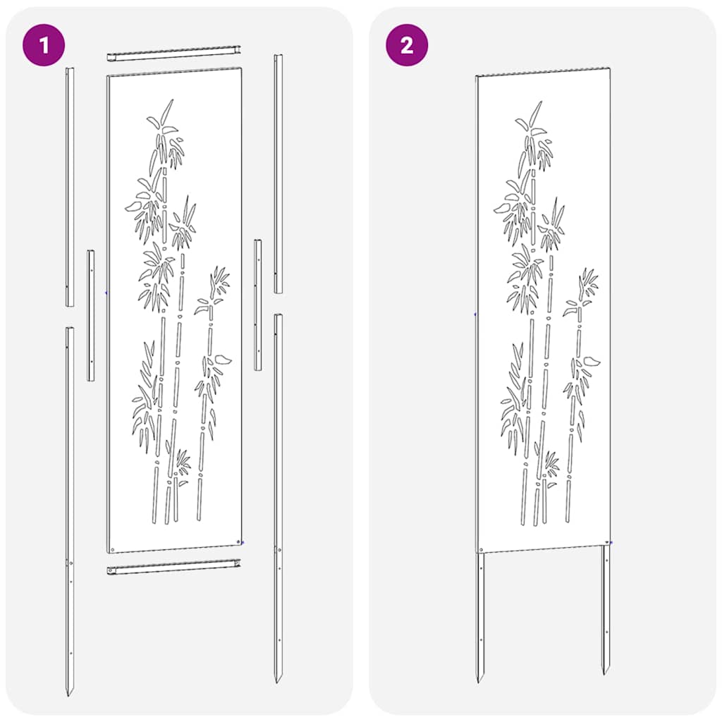 Schermo per privacy in giardino Floreale Antracite 32 x 140 cm - immagine 8