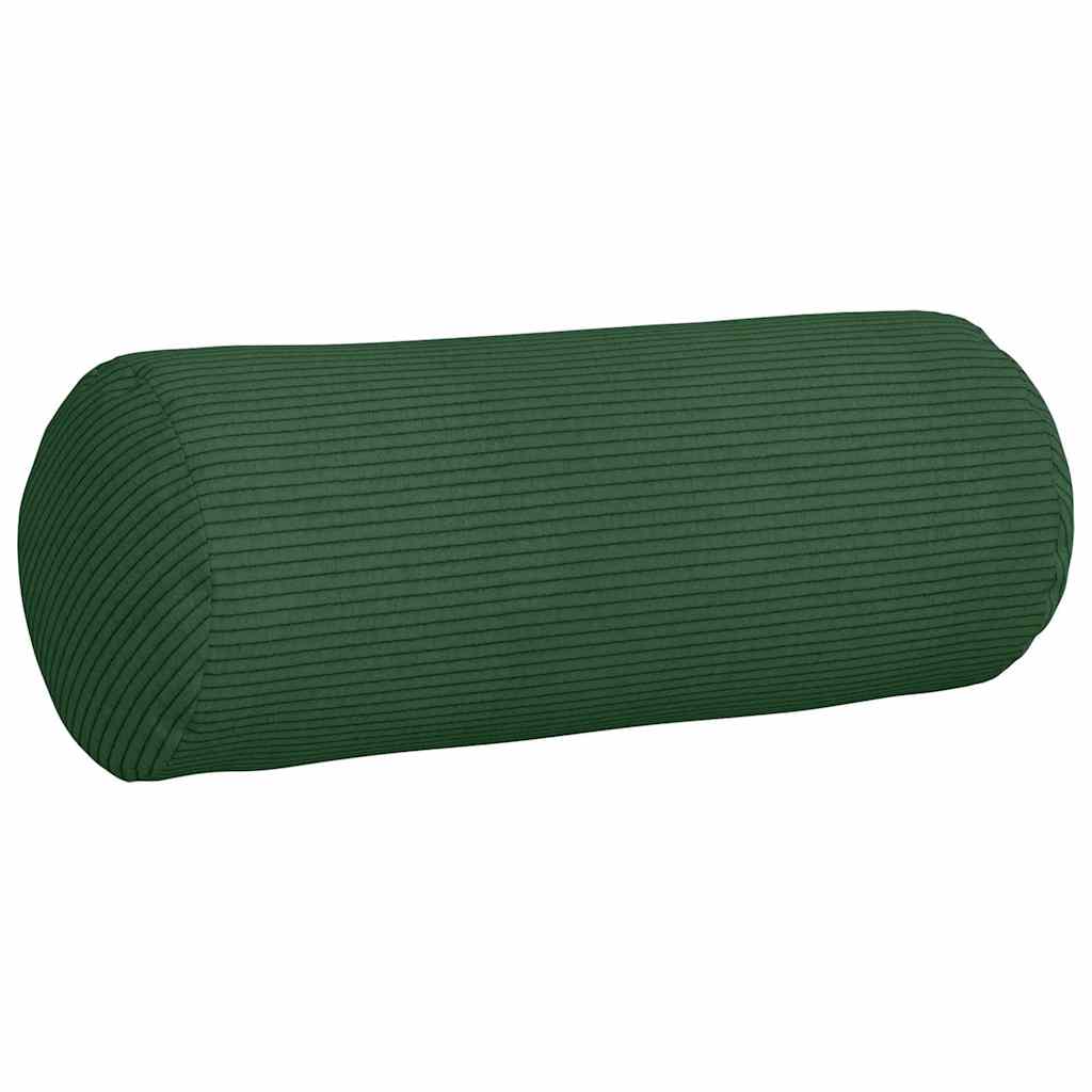 Cuscini a rullo 2 pcs Verde Scuro Ø 15 x 40 cm Tessuto in Cords - immagine 5