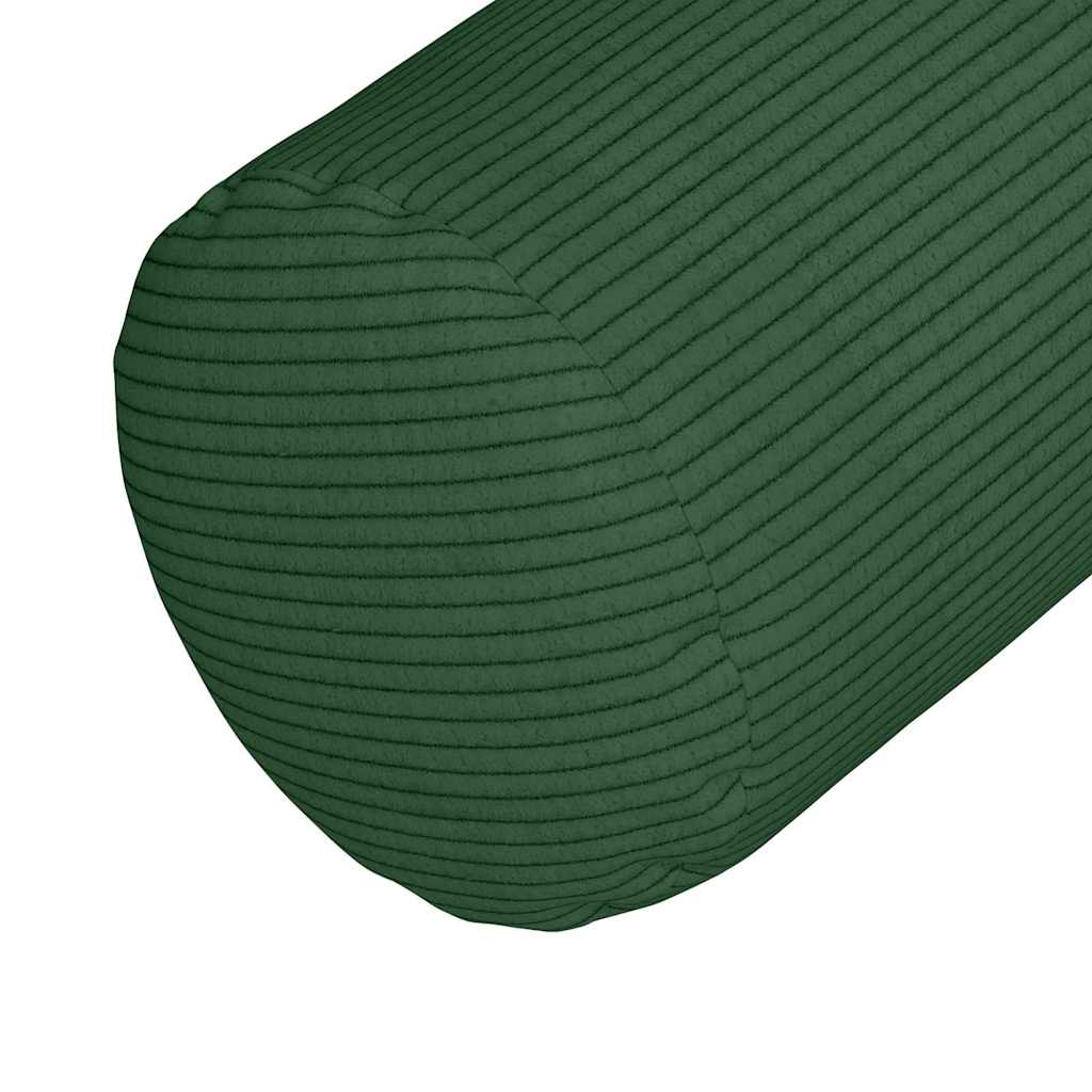 Cuscini a rullo 2 pcs Verde Scuro Ø 15 x 40 cm Tessuto in Cords - immagine 8
