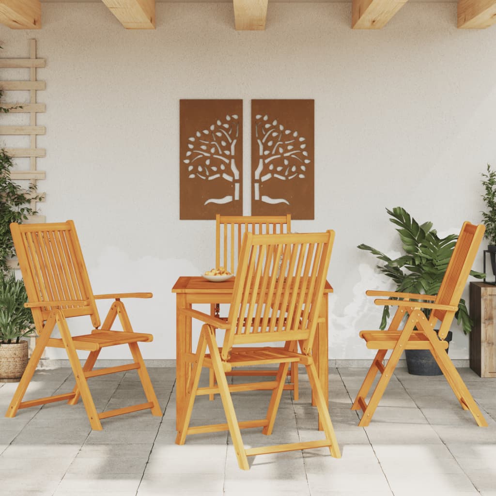 Set da Pranzo per Giardino 5 pz 85x85x74 cm in Legno Massello di Acacia