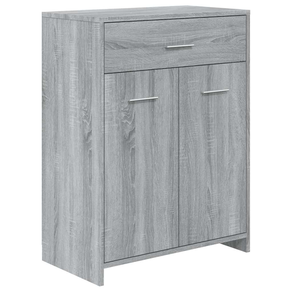 Armadietto Bagno Grigio Sonoma 60x33x80 cm in Legno tecnico - immagine 2