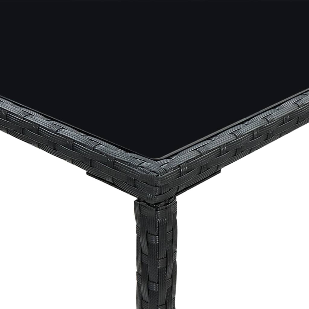 Set Bar da Giardino 5 pz con Cuscini in Polyrattan Nero - immagine 8