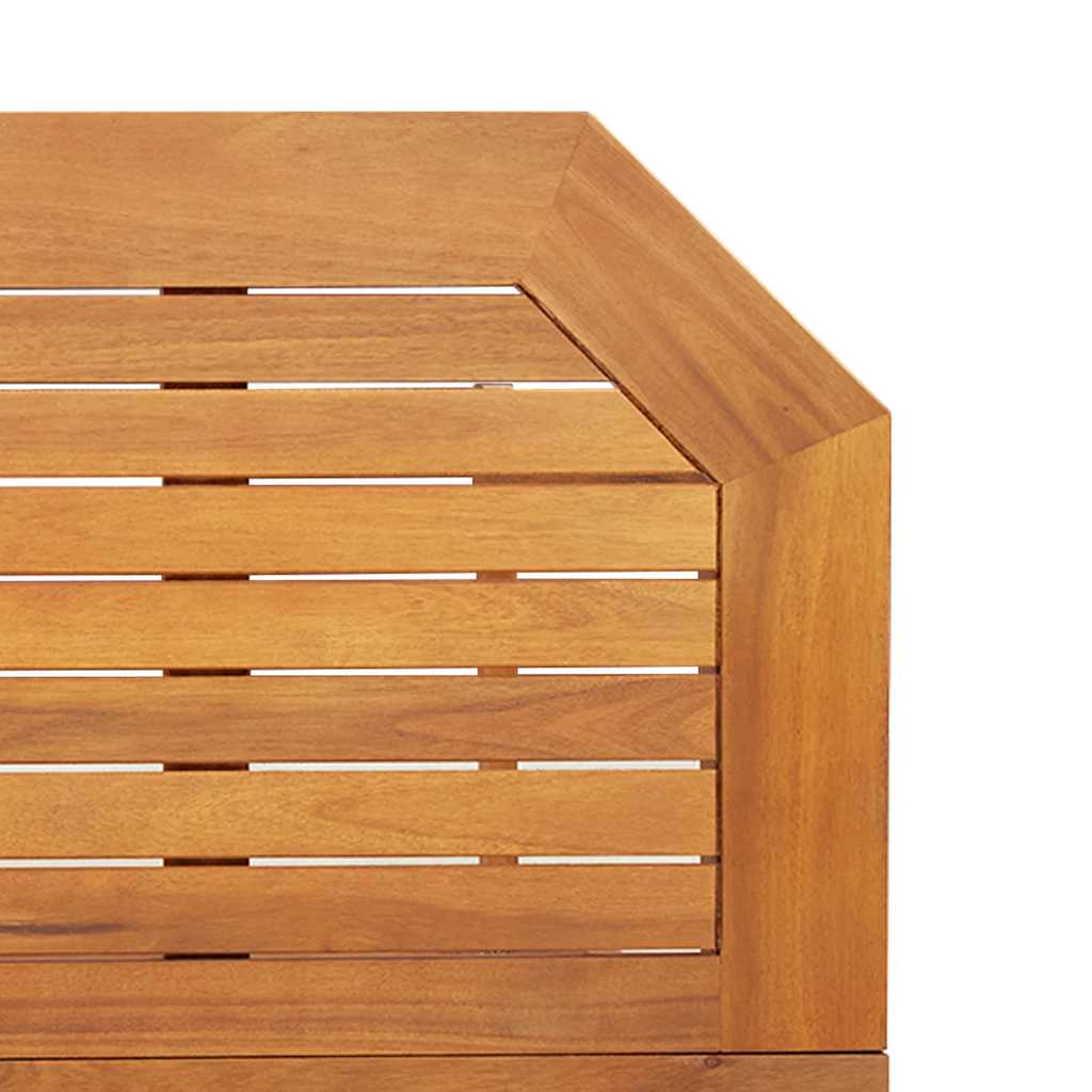 Tavolo da Bistrot 90x50x75 cm in Legno Massello di Acacia - immagine 8