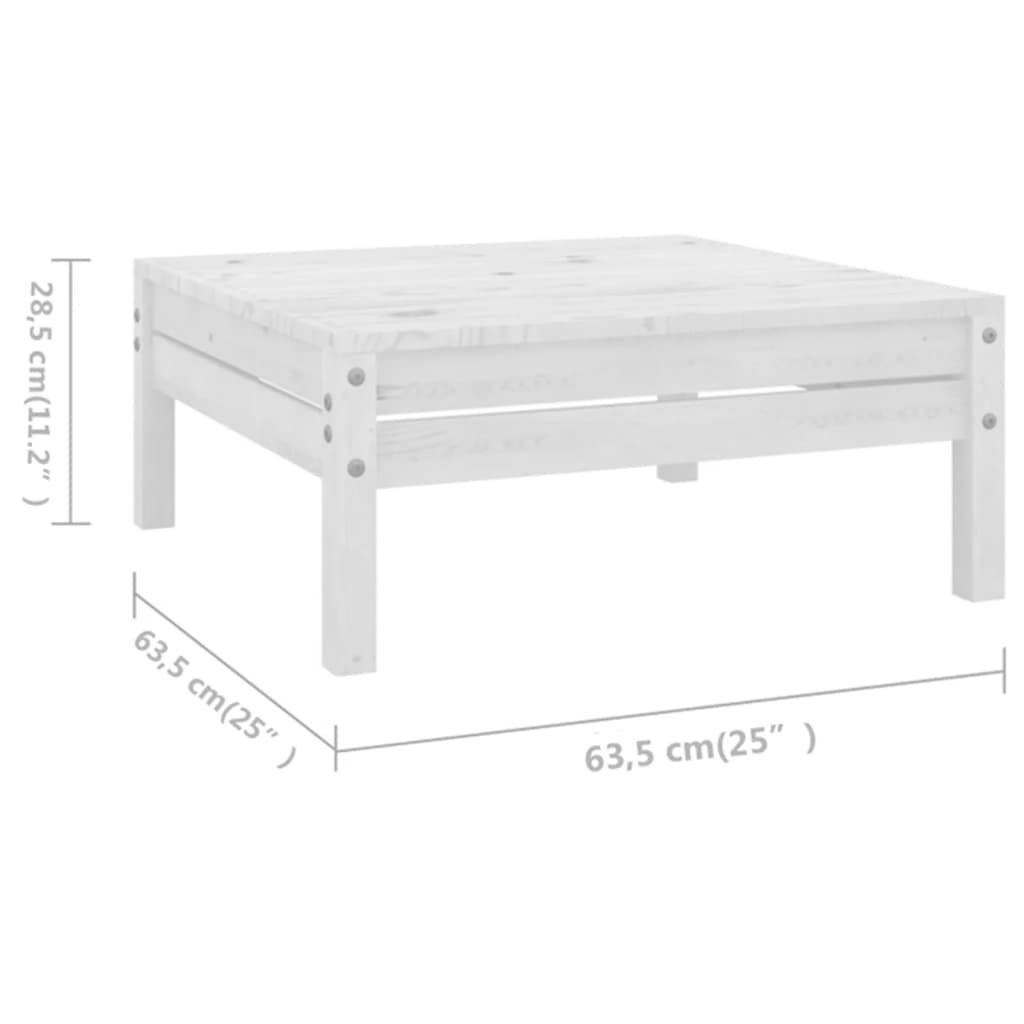 Set Salotto da Giardino 10 pz in Legno Massello di Pino Bianco - immagine 7