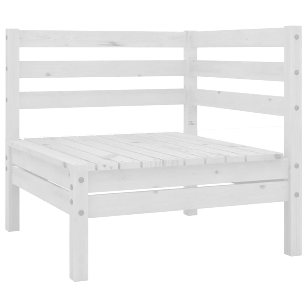 Set Salotto da Giardino 11 pz in Legno Massello di Pino Bianco - immagine 3