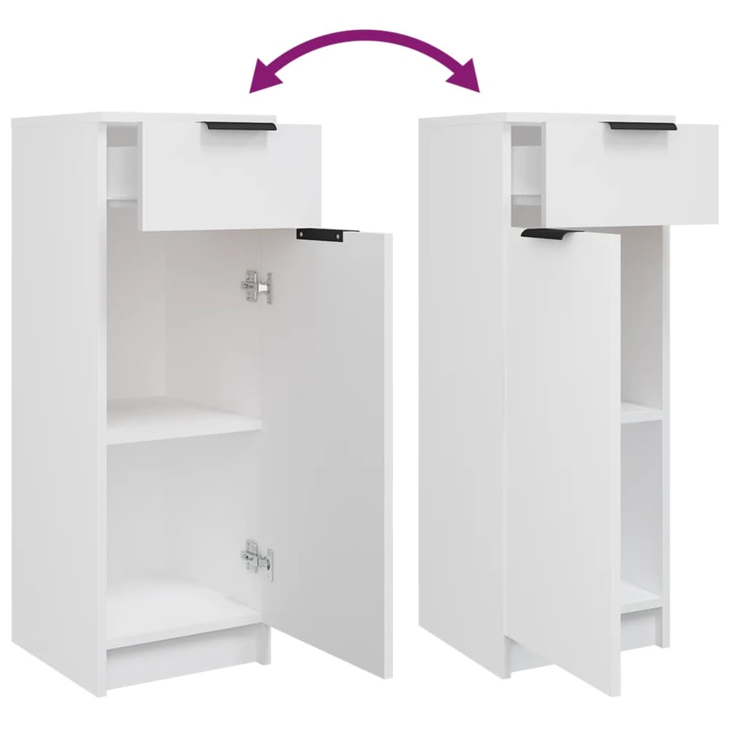 Set di Mobili da Bagno 4 pz Bianco in Legno Multistrato - immagine 8