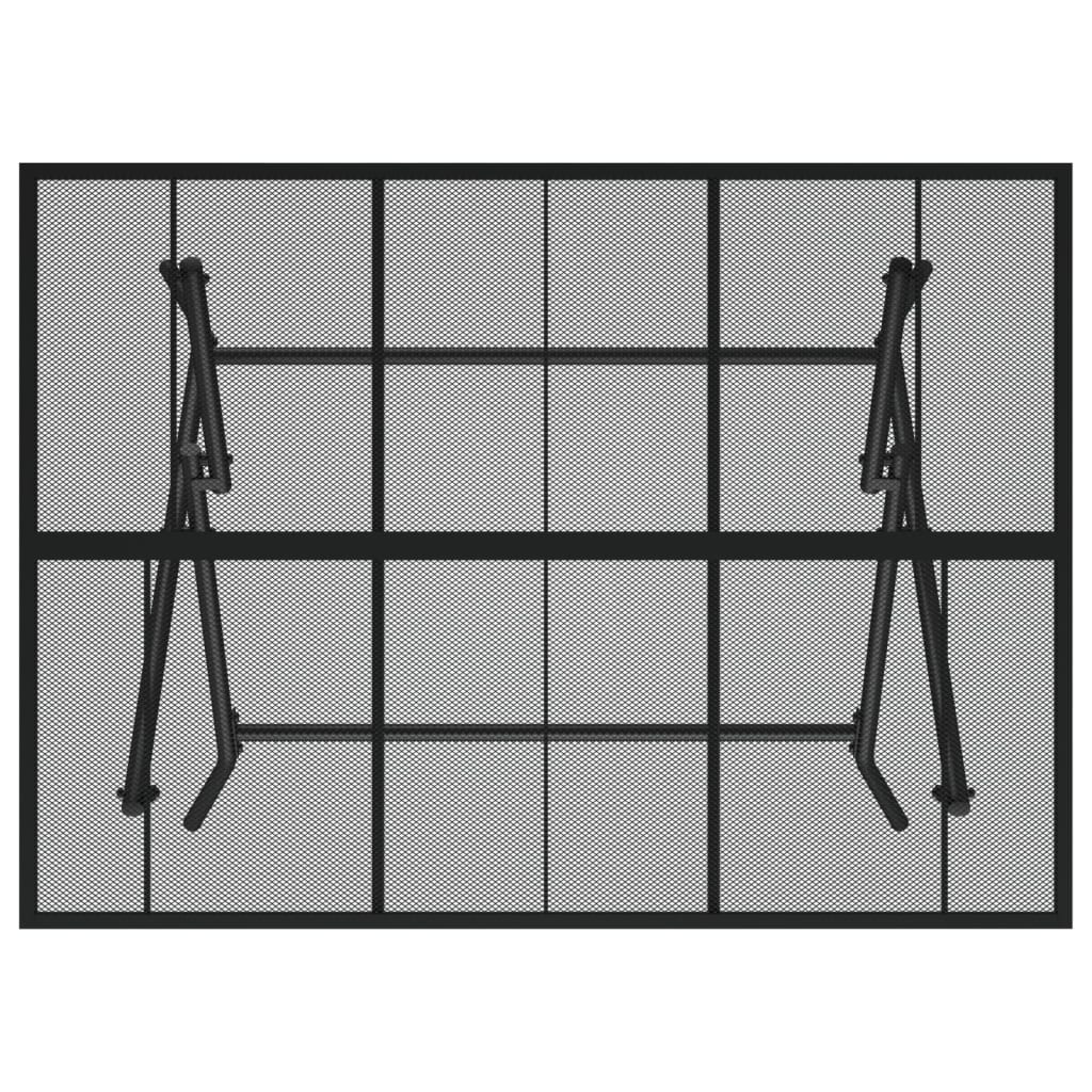 Tavolo da Giardino Pieghevole Antracite 110x80x72 Rete Acciaio - immagine 5