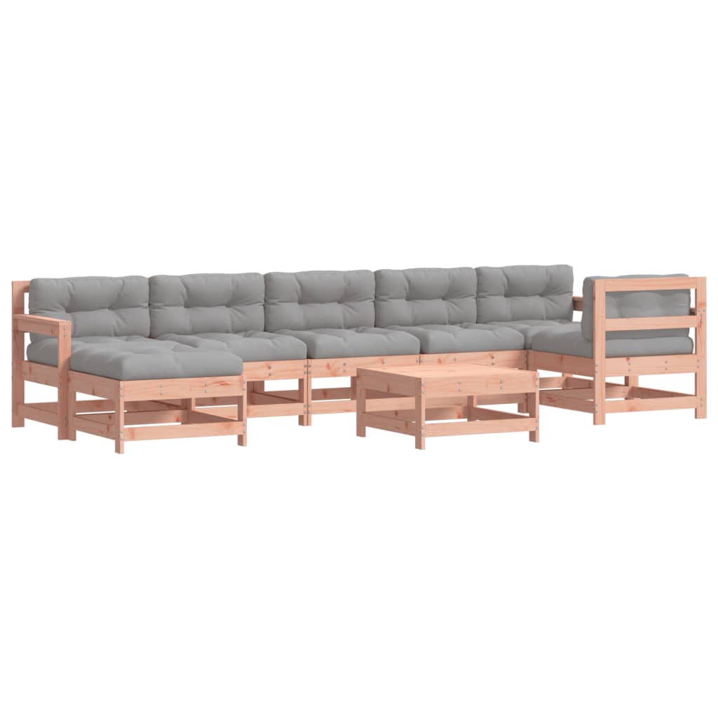 Set Divani Giardino 8 pz con Cuscini Legno Massello di Douglas - immagine 2