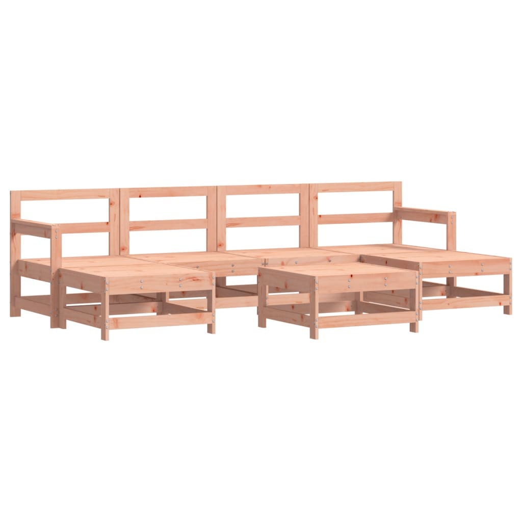 Set Divani Giardino 7 pz con Cuscini Legno Massello di Douglas - immagine 3