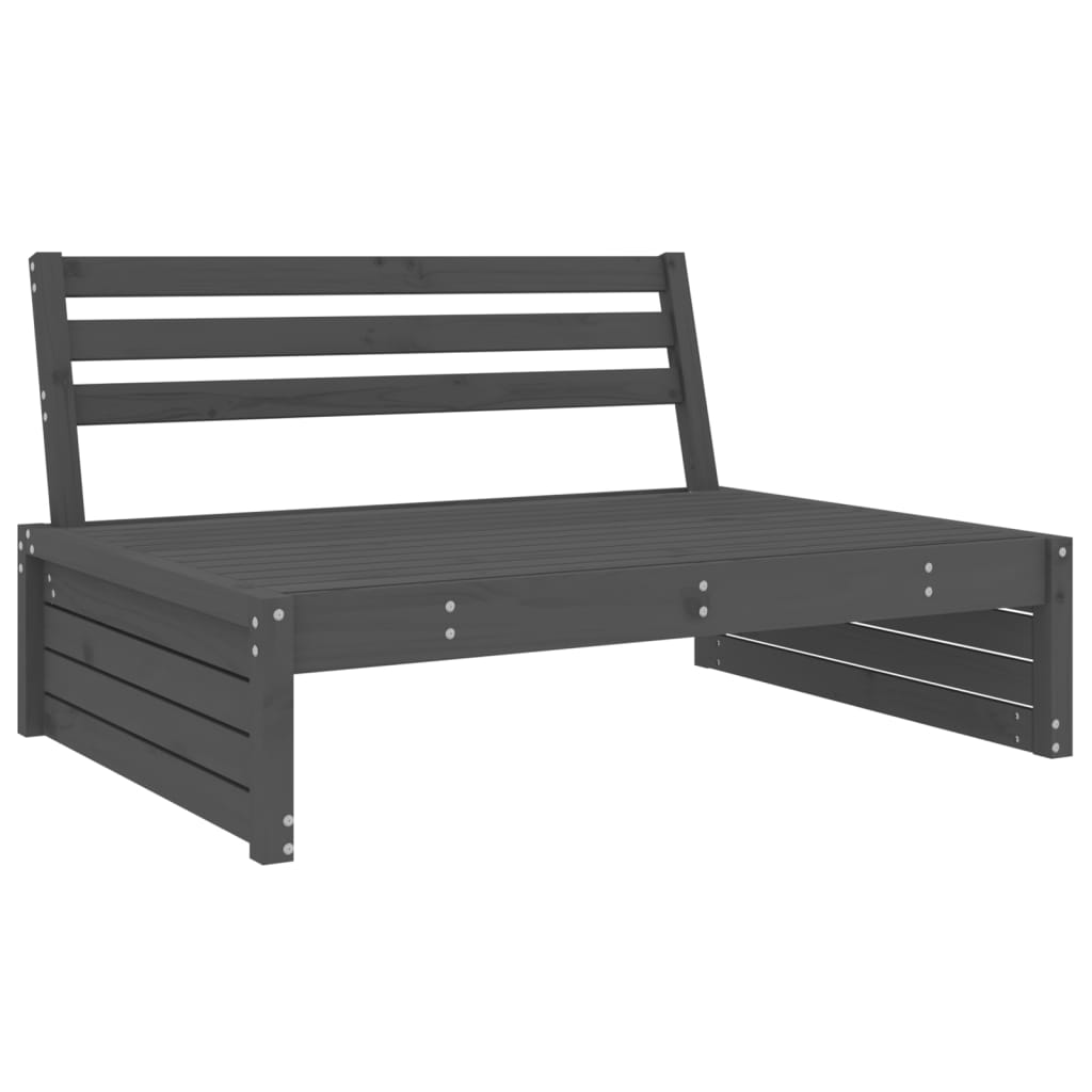 Set Salotto da Giardino 2 pz Bianco in Legno Massello di Pino - immagine 3