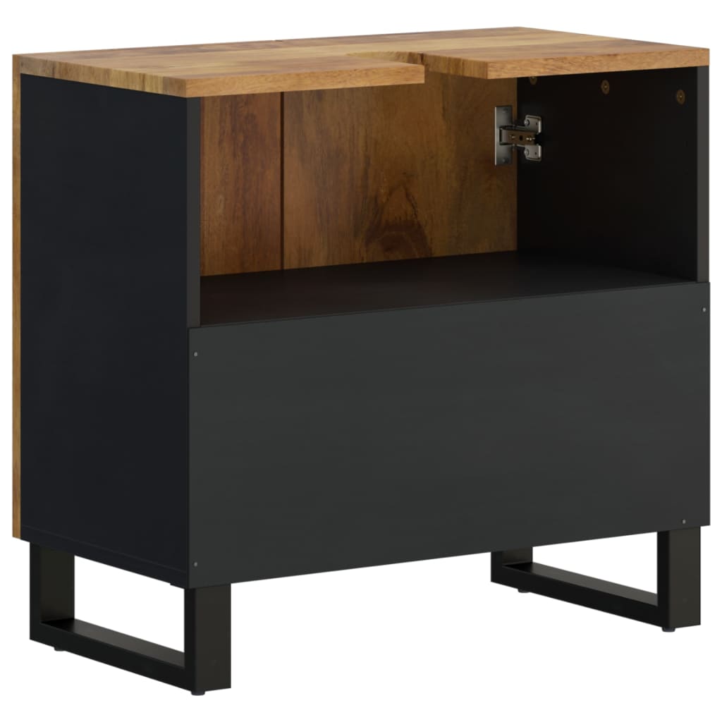 Mobile Lavabo 62x33x58cm Legno Massello Mango Legno Multistrato - immagine 5