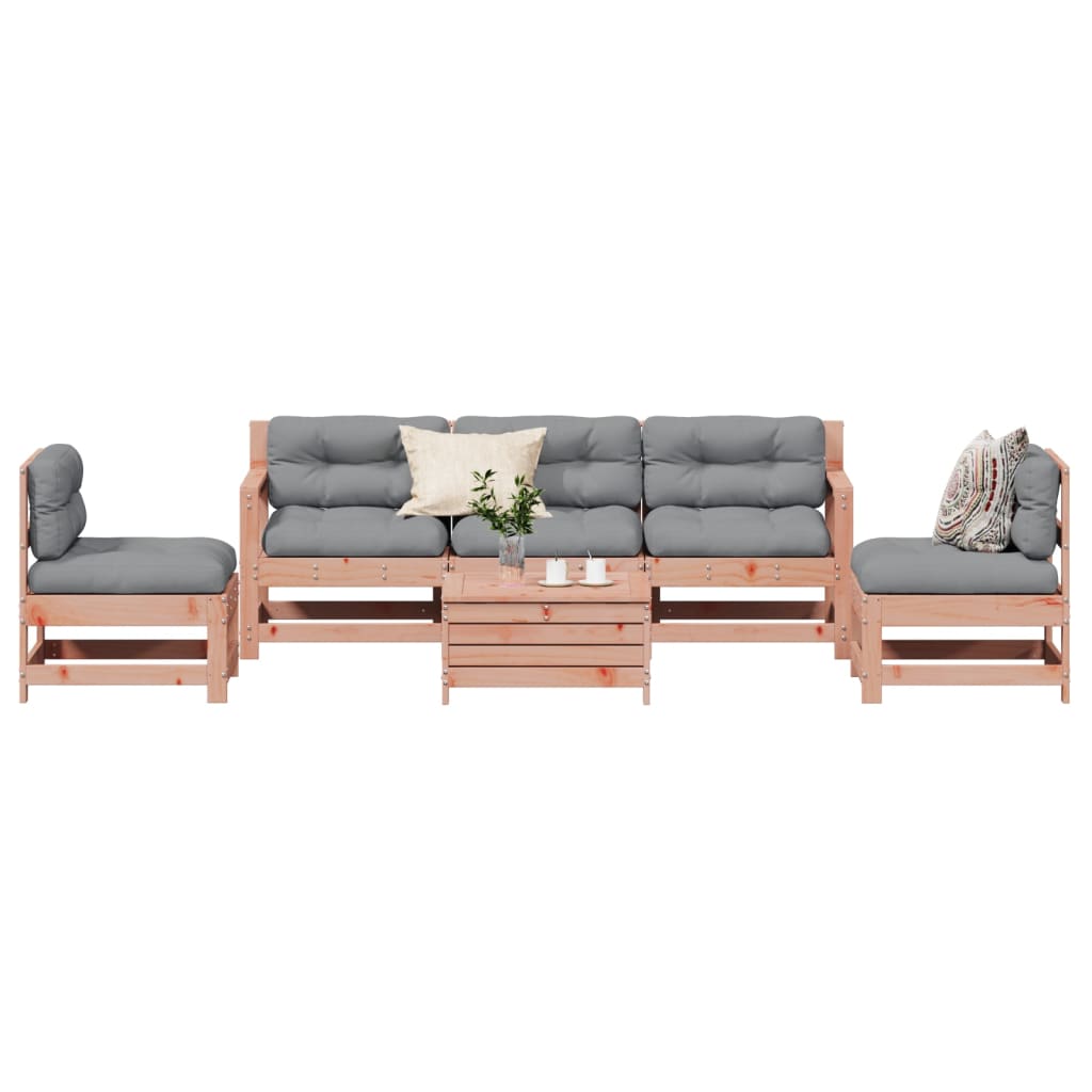 Set Divani Giardino 6 pz con Cuscini Legno Massello di Douglas - immagine 3