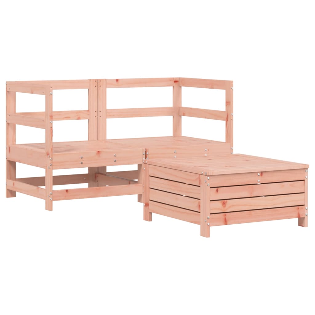 Set Divani da Giardino 3 pz in Legno Massello Abete Douglas - immagine 2