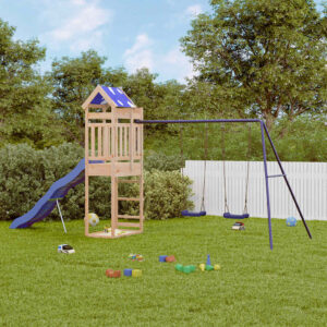 Set da Gioco da Esterno in Legno Massello di Pino