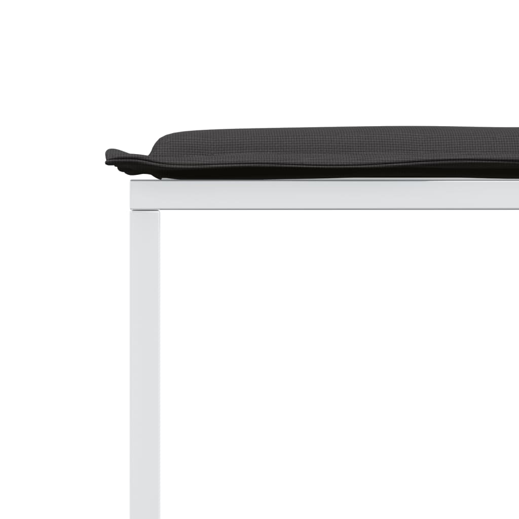 Set da Pranzo da Giardino 9 pz con Cuscini Bianco in Textilene - immagine 8