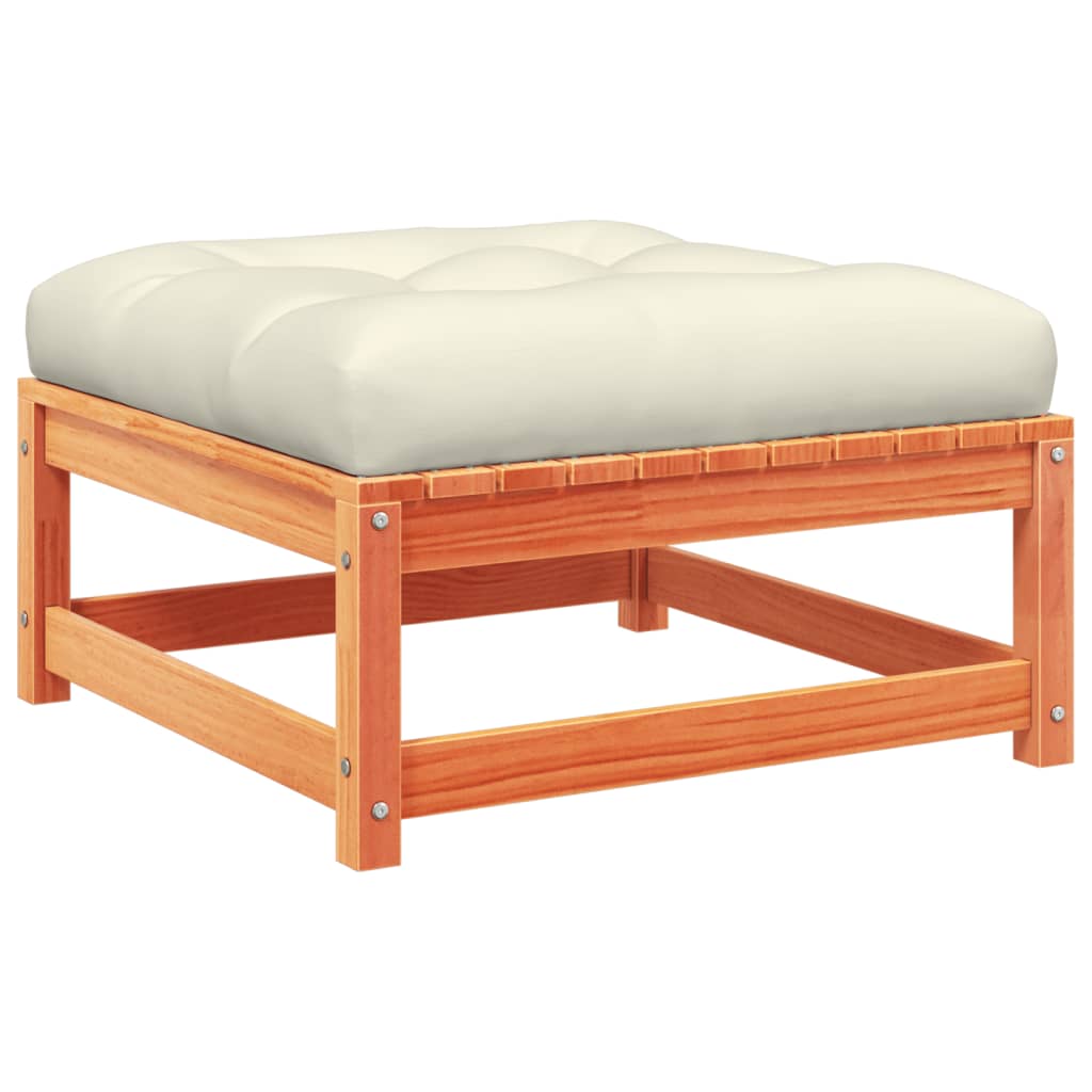 Set Divani Giardino 6pz con Cuscini Marrone Cera Massello Pino - immagine 5