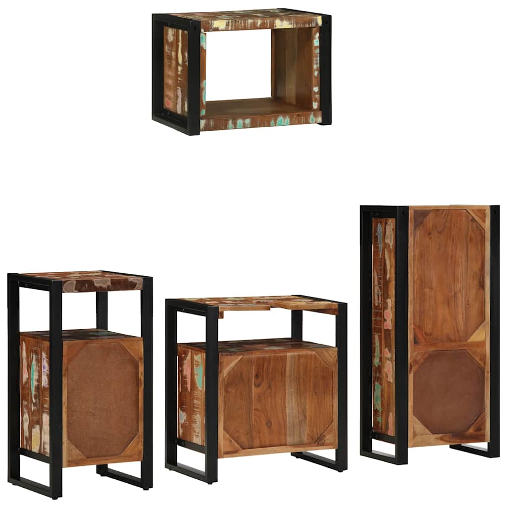 Set di mobili per il bagno 4 pcs Legno di mango massello - immagine 9