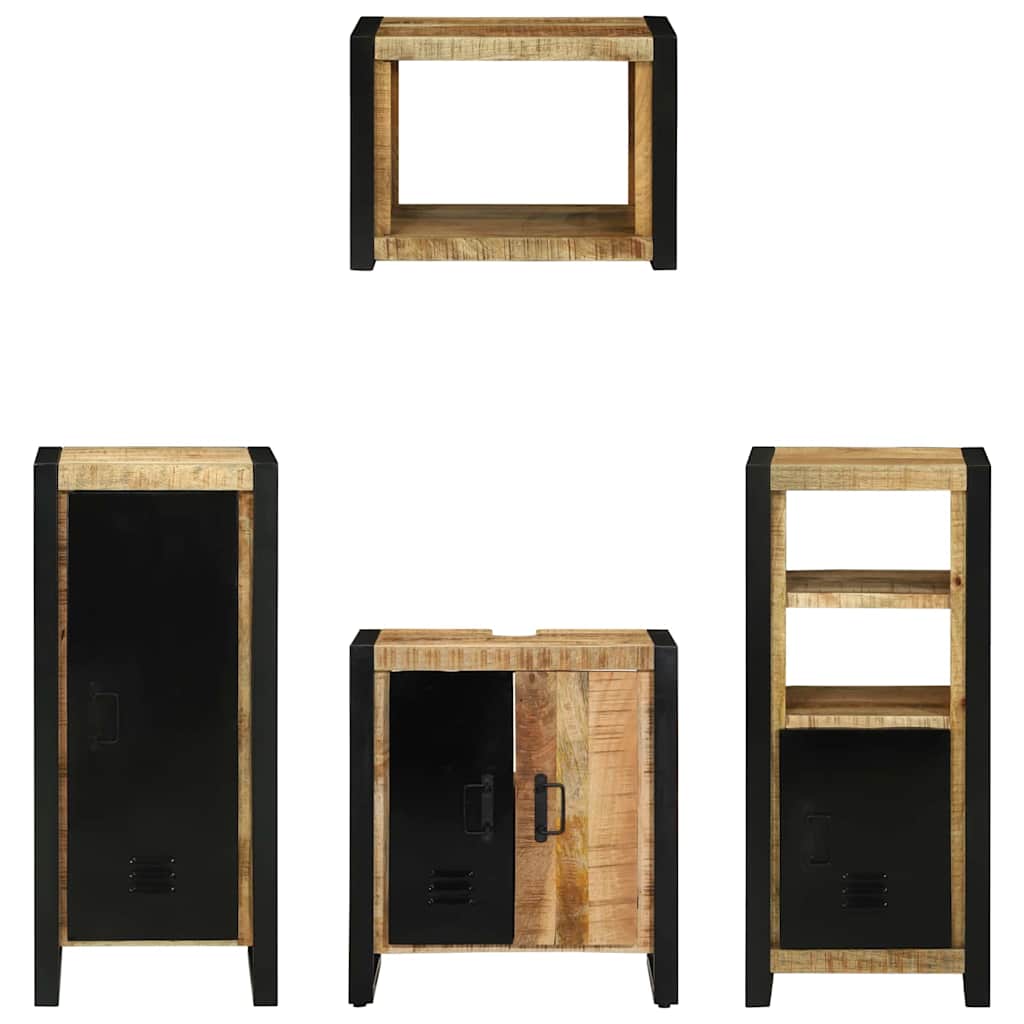 Set di mobili per il bagno 4 pcs Legno di mango massello - immagine 8