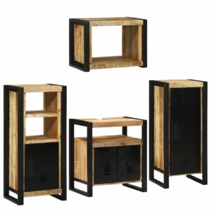 Set di mobili per il bagno 4 pcs Legno di mango massello