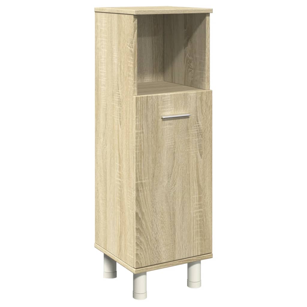 Set Mobili da Bagno 4 pz Rovere Sonoma in Legno Multistrato - immagine 7