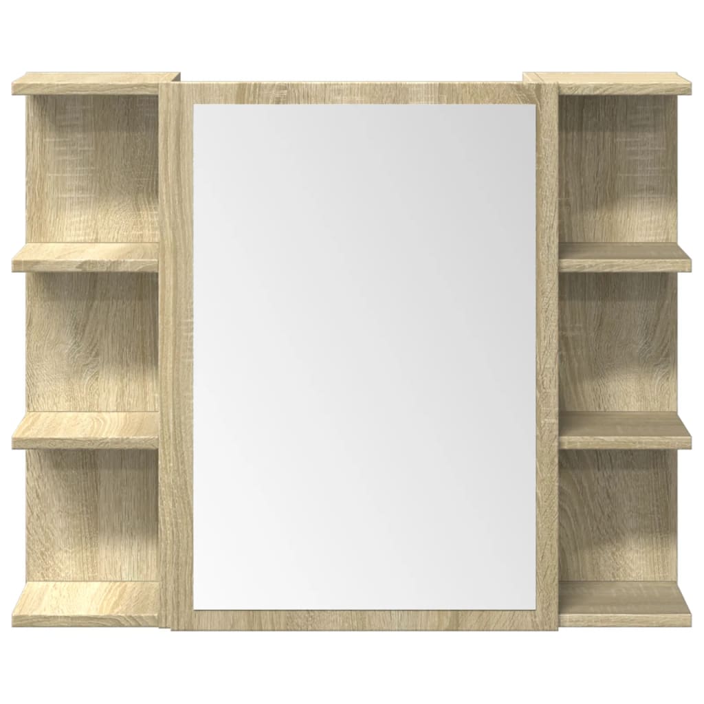 Set Mobili da Bagno 3 pz Rovere Sonoma in Legno Multistrato - immagine 4