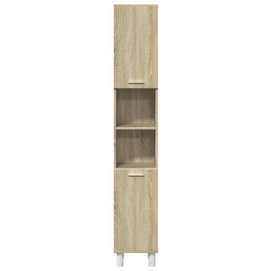 Set Mobili da Bagno 3 pz Rovere Sonoma in Legno Multistrato - immagine 6