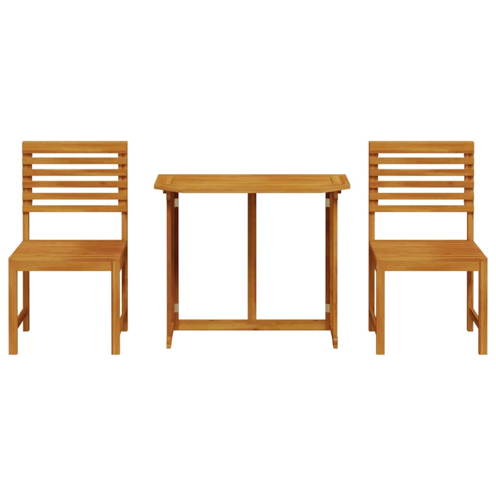 Set Bistro da Giardino 3 pcs Marrone legno massello di acacia - immagine 7