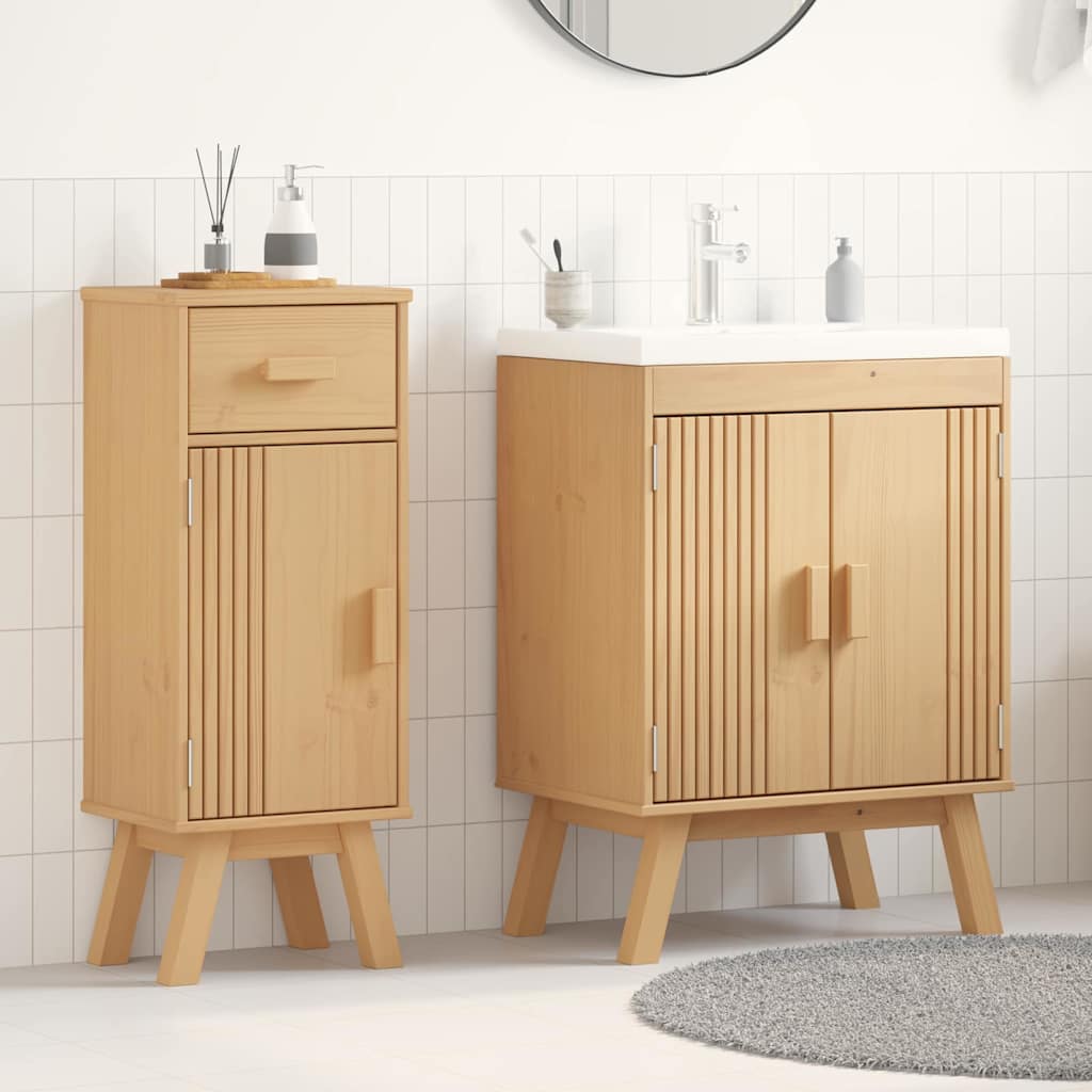 Set di Mobili da Bagno 2 pcs Marrone 114 x 43 x 73.5 cm