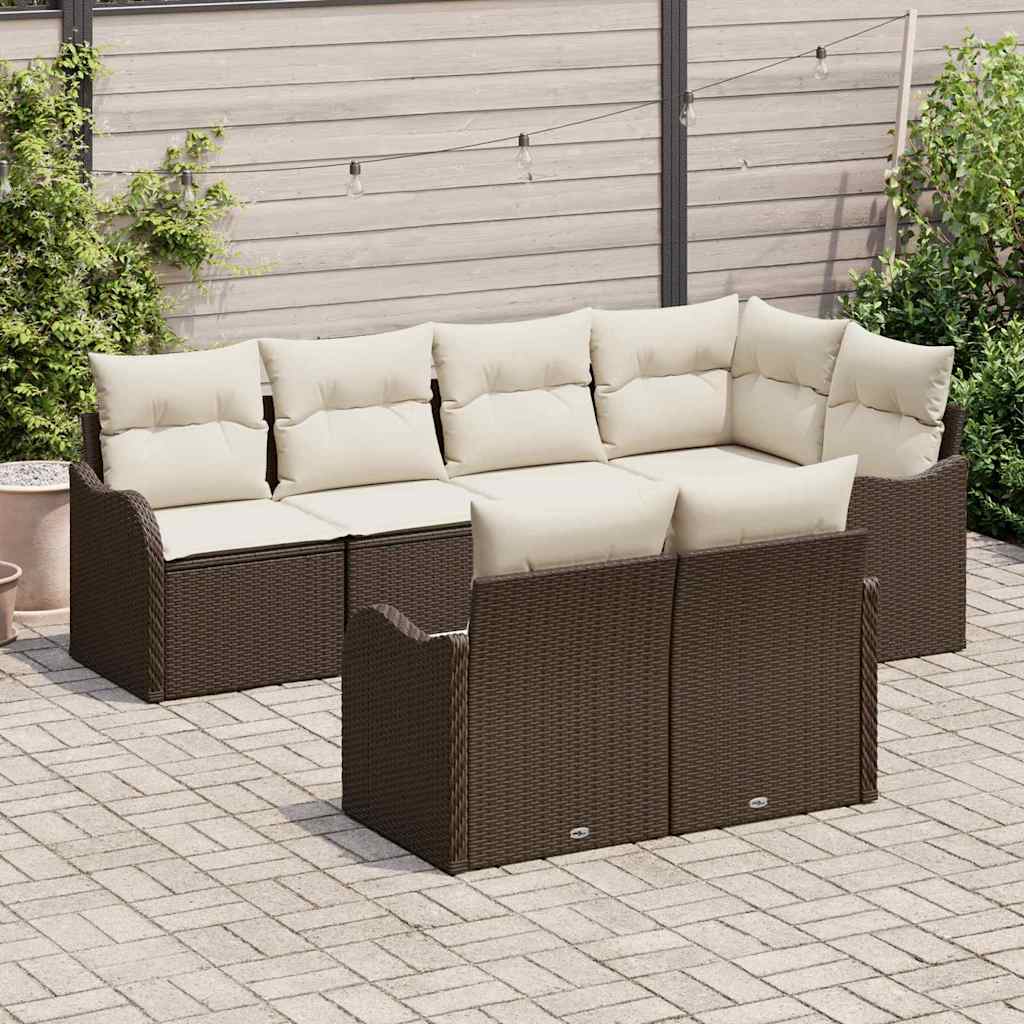 Set Divano da Giardino Nero polyrattan - immagine 3