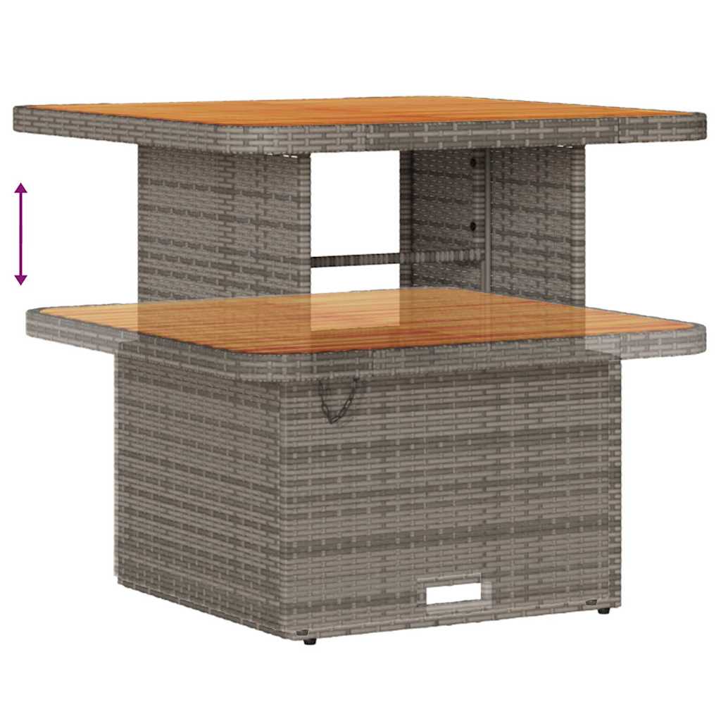 Set Divano da Giardino con cuscino 9 pcs Grigio Poly Rattan - immagine 8