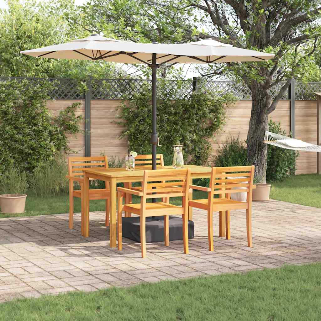 Set da Pranzo per Giardino 5 pcs Marrone