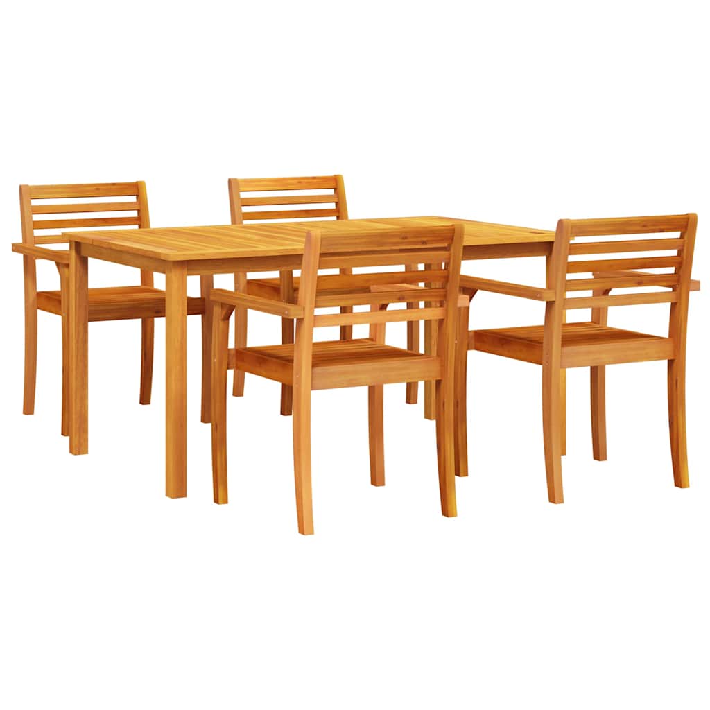 Set da Pranzo per Giardino 5 pcs Marrone - immagine 2