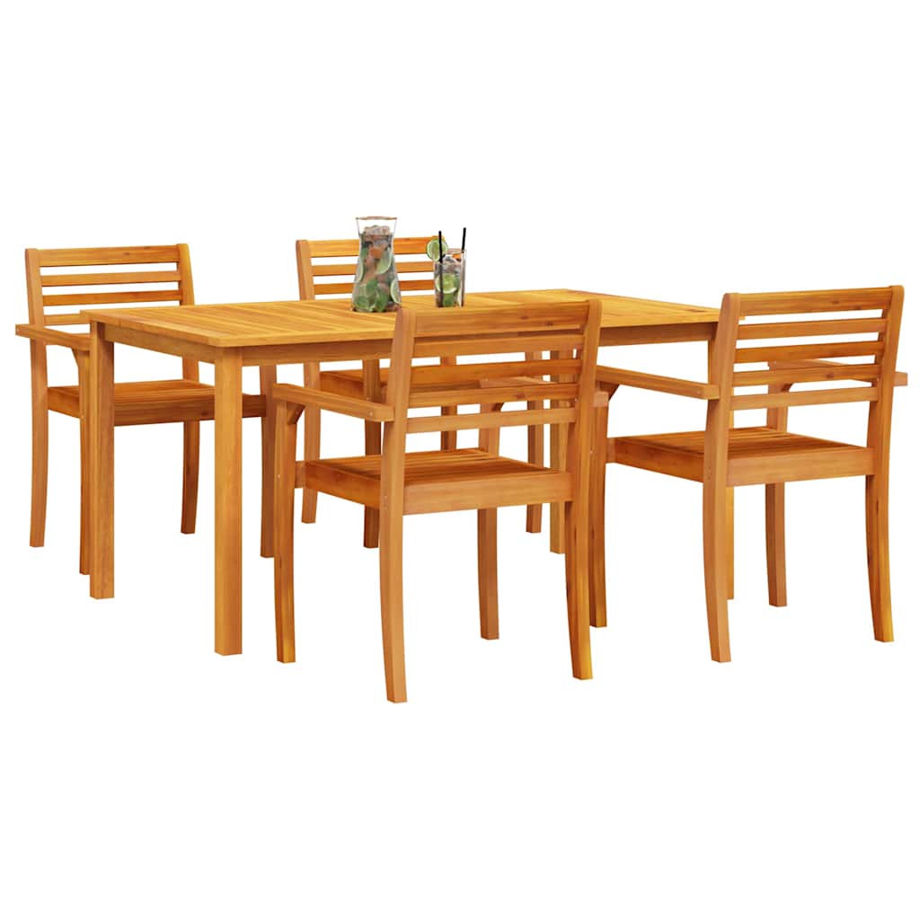 Set da Pranzo per Giardino 5 pcs Marrone - immagine 3