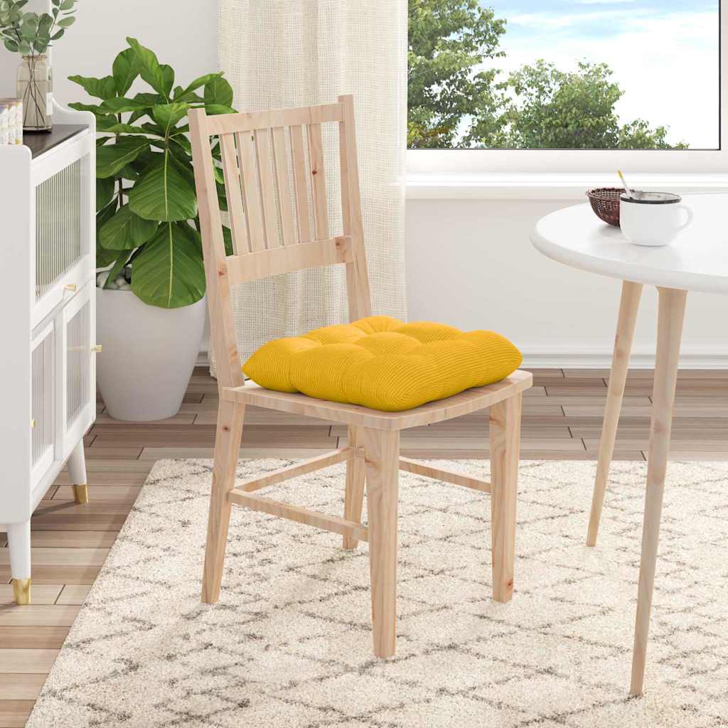Cuscini per Seduta 4 pcs Giallo Chiaro 40 x 40 cm - immagine 4